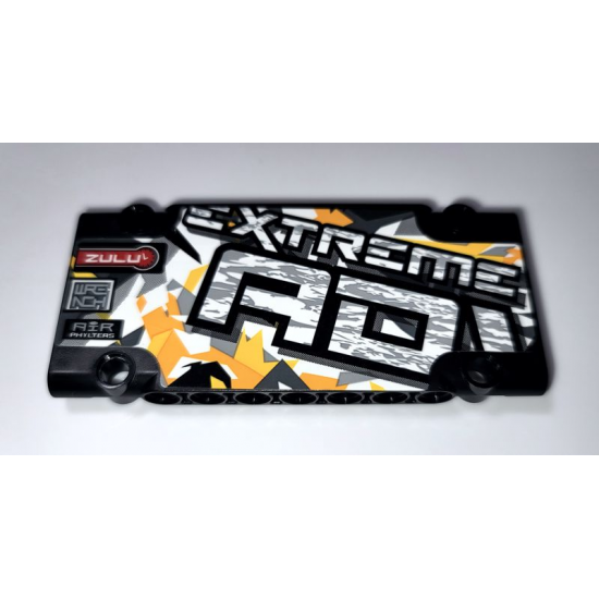 Technic, Panel Plate 5 x 11 x 1 with White and Dark Bluish Gray 'EXTREME' and 'ADV' on Stone Background Pattern (Sticker) - Set 42069