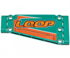 Technic, Panel Plate 5 x 11 x 1 Tapered with Orange Stripes and 'LOOP' Pattern Model Left Side (Sticker) - Set 42117
