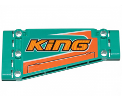 Technic, Panel Plate 5 x 11 x 1 Tapered with Orange Stripes and 'KiNG' Pattern Model Right Side (Sticker) - Set 42117