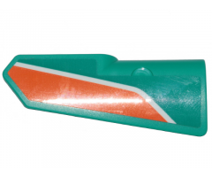 Technic, Panel Fairing #22 Very Small Smooth, Side A with Orange and White Stripes Pattern (Sticker) - Set 42117