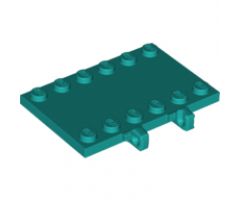 Plate, Modified 4 x 6 with 2 Locking Hinge Fingers on Side, Studs on Edges