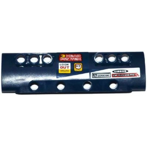 Technic, Panel Curved 11 x 3 with 10 Pin Holes through Panel Surface with White Stripe and Sponsor Logos Pattern Right (Stickers) - Set 42033