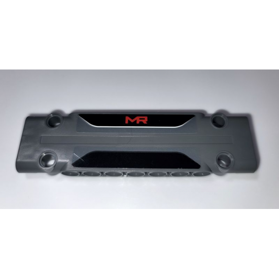 Technic, Panel Plate 3 x 11 x 1 with Red 'MR' on Black Background Pattern (Sticker) - Set 42069