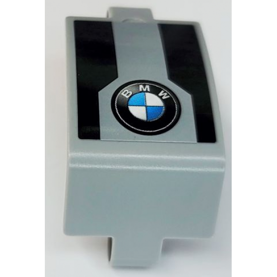 Technic, Panel Curved 3 x 5 x 3 with BMW Logo and Black Stripes Pattern (Sticker) - Set 42063
