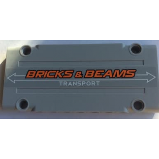 Technic, Panel Plate 5 x 11 x 1 with 'BRICKS & BEAMS TRANSPORT' Pattern (Sticker) - Set 42062