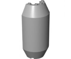 Cylinder Half 3 x 6 x 10 with 1 x 2 Cutout