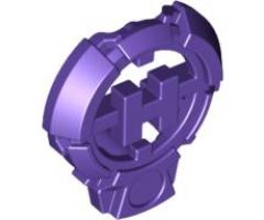 Hero Factory Chest Badge with 'H' and Flat Bottom