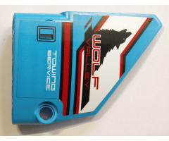 Technic, Panel Fairing #14 Large Short Smooth, Side B with 'WOLF VALLEY' and 'TOWING SERVICE' Pattern (Sticker) - Set 42070
