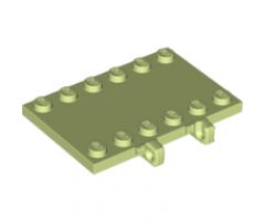 Plate, Modified 4 x 6 with 2 Locking Hinge Fingers on Side, Studs on Edges
