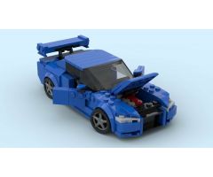 Skyline GT-R (R34 blue version) inspired by LEGO Speed Champions Set 76917