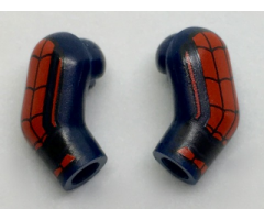 Arm, (Matching Left and Right) Pair with Black and Red Webbing Pattern