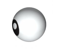Technic Ball Joint with Black Eye with Pupil Pattern