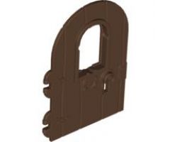 Door 1 x 4 x 6 Round Top with Window and Keyhole, Nonreinforced Edge