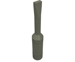 Minifigure, Utensil Tool Screwdriver - Narrow Head - 6-Rib Handle