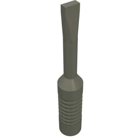 Minifigure, Utensil Tool Screwdriver - Narrow Head - 6-Rib Handle