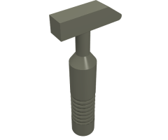 Minifigure, Utensil Tool Cross Pein Hammer - 6-Rib Handle