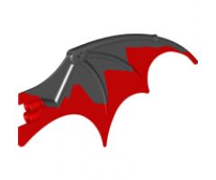 Animal, Body Part Dragon Wing 19 x 11 with Marbled Red Trailing Edge Pattern