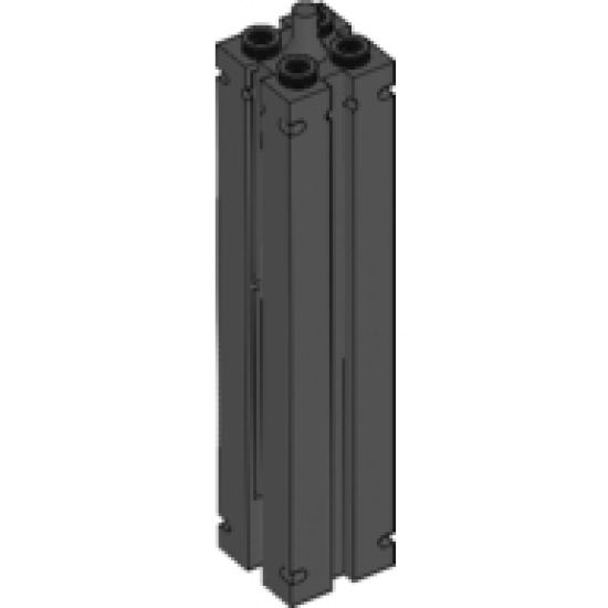 Support 2 x 2 x 8 with Grooves and Top Peg, Smooth on All Sides