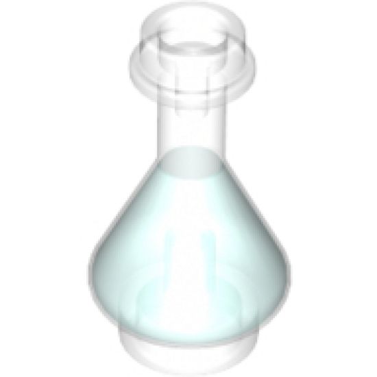 Minifigure, Utensil Bottle, Erlenmeyer Flask with Trans-Light Blue Fluid Pattern