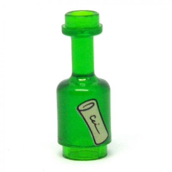 Minifigure, Utensil Bottle with Tan Paper Roll Pattern