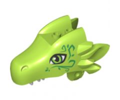 Animal, Body Part Dragon Head (Elves) Upper Jaw with Green Eyes and Swirls Pattern (Thome)