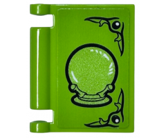 Minifigure, Utensil Book Cover with Black Crystal Ball Pattern (Sticker) - Set 75969