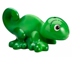 Chameleon, Friends / Elves with Black, Reddish Brown and White Eyes and Marbled Green Pattern (Pascal)