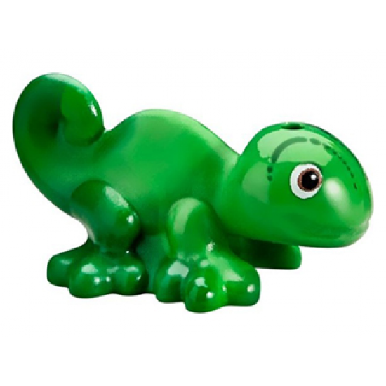 Chameleon, Friends / Elves with Black, Reddish Brown and White Eyes and Marbled Green Pattern (Pascal)