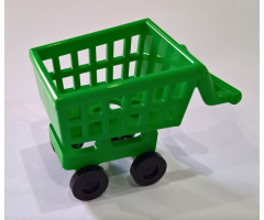 Minifigure, Utensil Shopping Cart Frame with Black Wheels Skateboard / Trolley (49649 / 2496)