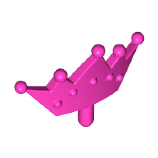 Minifigure, Headgear Accessory Crown Tiara, 5 Points, Rounded Ends