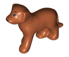 Dog, Belville, Standing with Black Eyes, Eyebrows and Nose Pattern