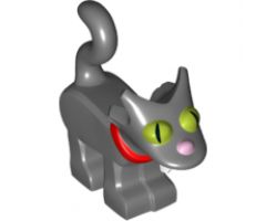 Cat, The Simpsons with Bright Pink Nose, Lime Eyes and Red Collar Pattern (Snowball II)