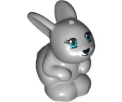 Bunny / Rabbit, Friends, Sitting with Medium Azure Eyes, Black Nose and Mouth and White Muzzle Pattern
