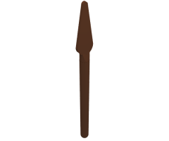Minifigure, Weapon Pike / Spear - Round End