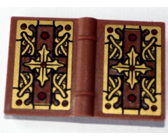 Minifigure, Utensil Book 2 x 3 with Gold Cross Pattern (Stickers) - Set 79010