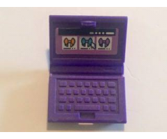 Minifigure, Utensil Computer Laptop with Three Bows and Mouse Pointer on Screen Pattern (Sticker) - Set 41115