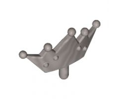 Minifigure, Headgear Accessory Crown Tiara, 5 Points, Rounded Ends