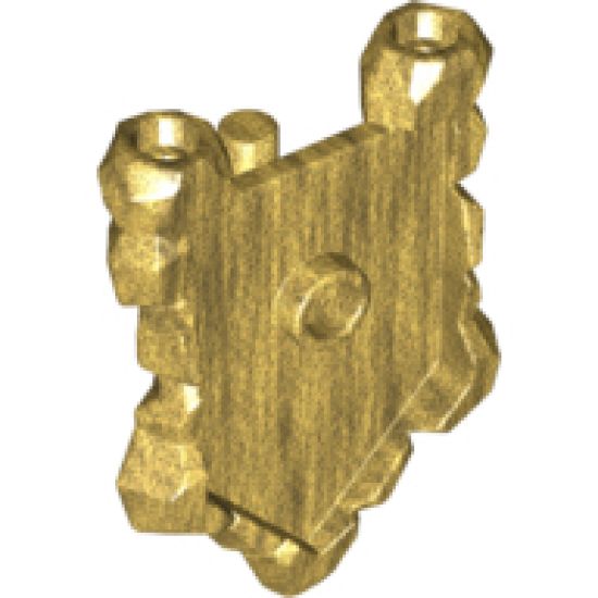 Minifigure, Shield Pentagonal with Rock Edges