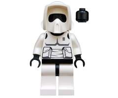 Scout Trooper (Black Head, Dark Bluish Gray Torso Pattern)