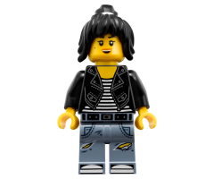 Nya - Leather Jacket and Jeans High School Outfit