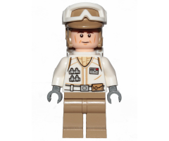 Hoth Rebel Trooper White Uniform, Dark Tan Legs, Backpack (Cheek Lines)