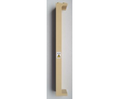 Support 2 x 2 x 13 with 5 Pin Holes with Electricity Danger Sign Pattern on Right Side (Sticker) - Set 8639