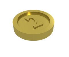 Minifigure, Utensil Coin Type 3 with 2 Mark