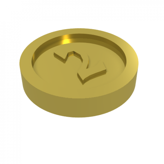 Minifigure, Utensil Coin Type 3 with 2 Mark