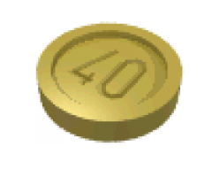 Minifigure, Utensil Coin Type 1 with 40 Mark