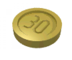 Minifigure, Utensil Coin Type 1 with 30 Mark