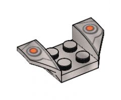 Vehicle, Mudguard 2 x 4 with Flared Wings, Orange Dots and Dark Gray Lines Pattern