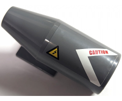 Aircraft Engine Smooth Large, 2 x 2 Thin Top Plate with White V-Shaped Stripe, 'CAUTION' and Electricity Danger Sign Pattern Model Right (Sticker) - Set 60010