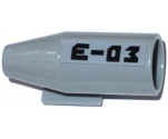 Aircraft Engine Smooth Large, 2 x 2 Thin Top Plate with 'E-03' Pattern Model Right (Sticker) - Set 60093
