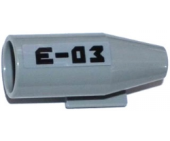 Aircraft Engine Smooth Large, 2 x 2 Thin Top Plate with 'E-03' Pattern Model Left (Sticker) - Set 60093